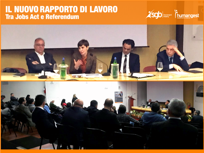 IL NUOVO RAPPORTO DI LAVORO, TRA JOBS ACT E REFERENDUM | Esito incontro